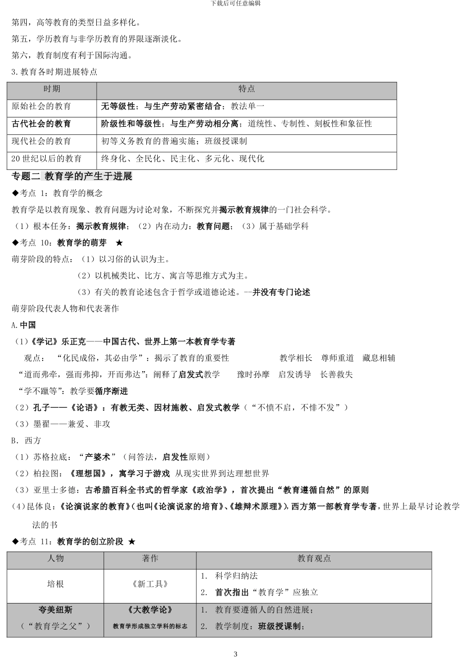 2024年中学《教育知识与能力》考试重点_第3页