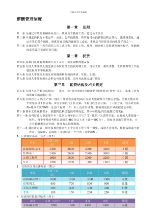 2024年中小企业薪酬管理制度最实用版
