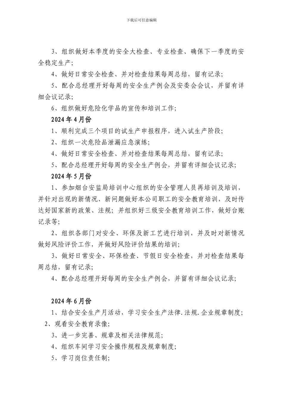 2024年中瑞安全工作计划_第3页