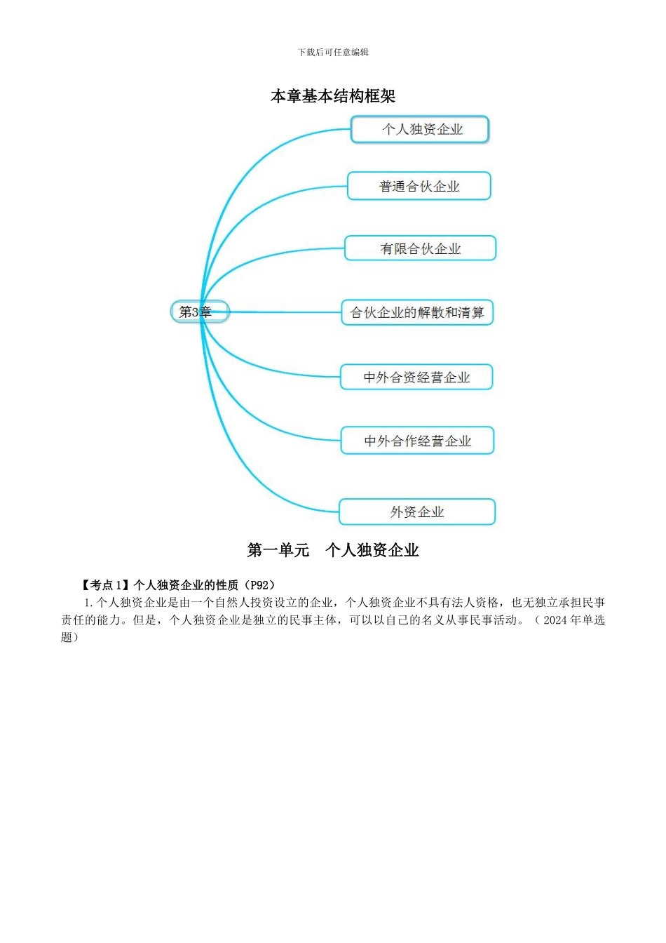 2024年中级会计职称考试-财经法规第三章其他主体法律制度考点解析_第2页