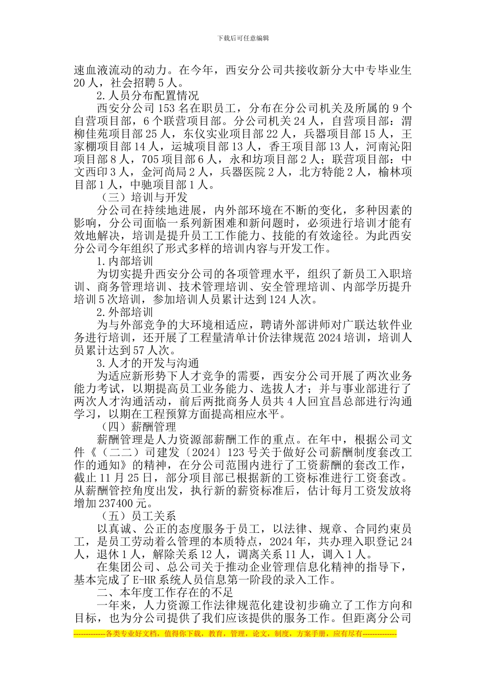 2024年人力资源工作年终总结_第2页