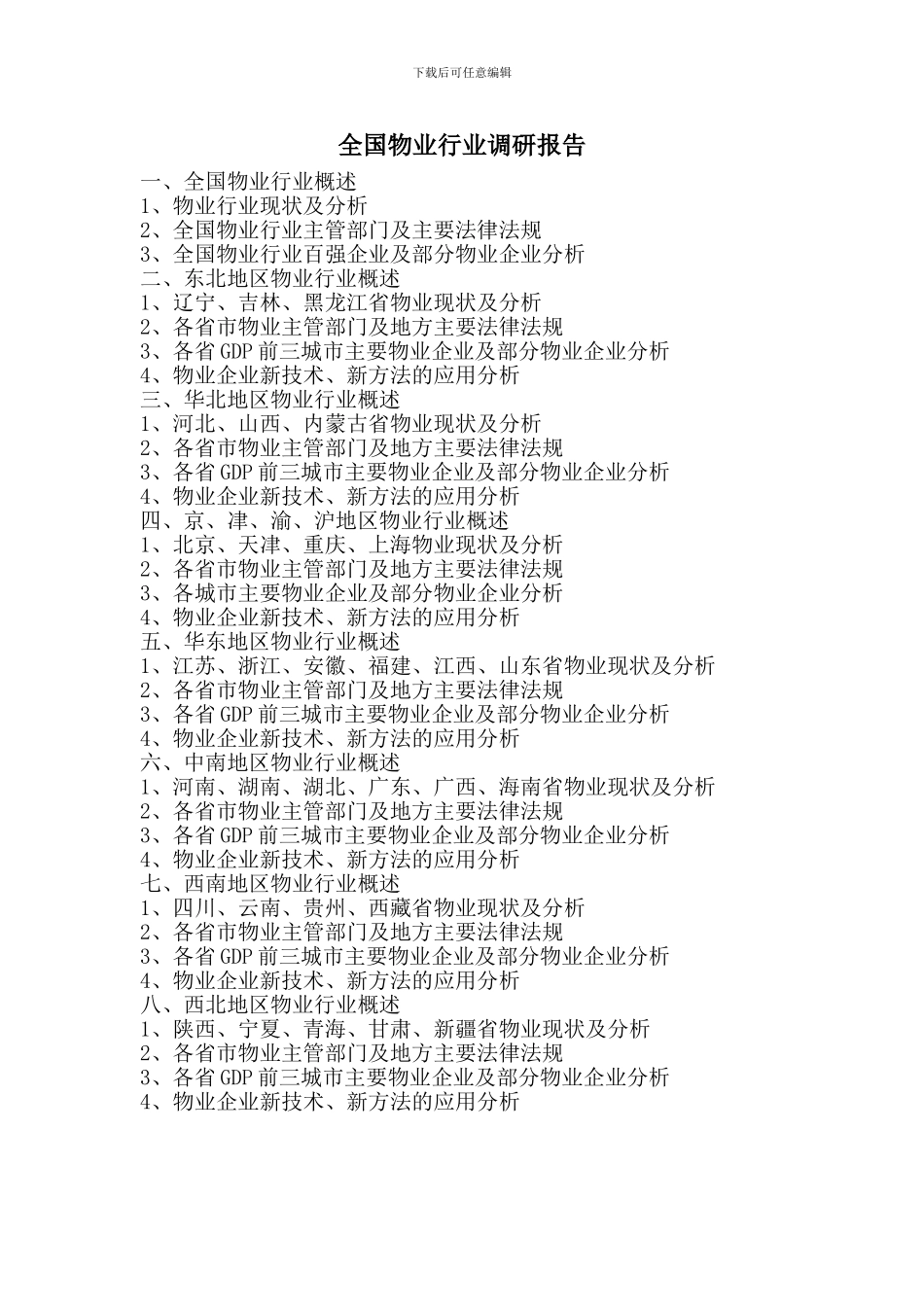 2024年全国物业行业调研报告_第1页