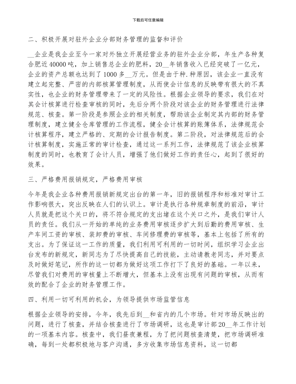 2024年公司财务审计年终工作总结范文_第3页