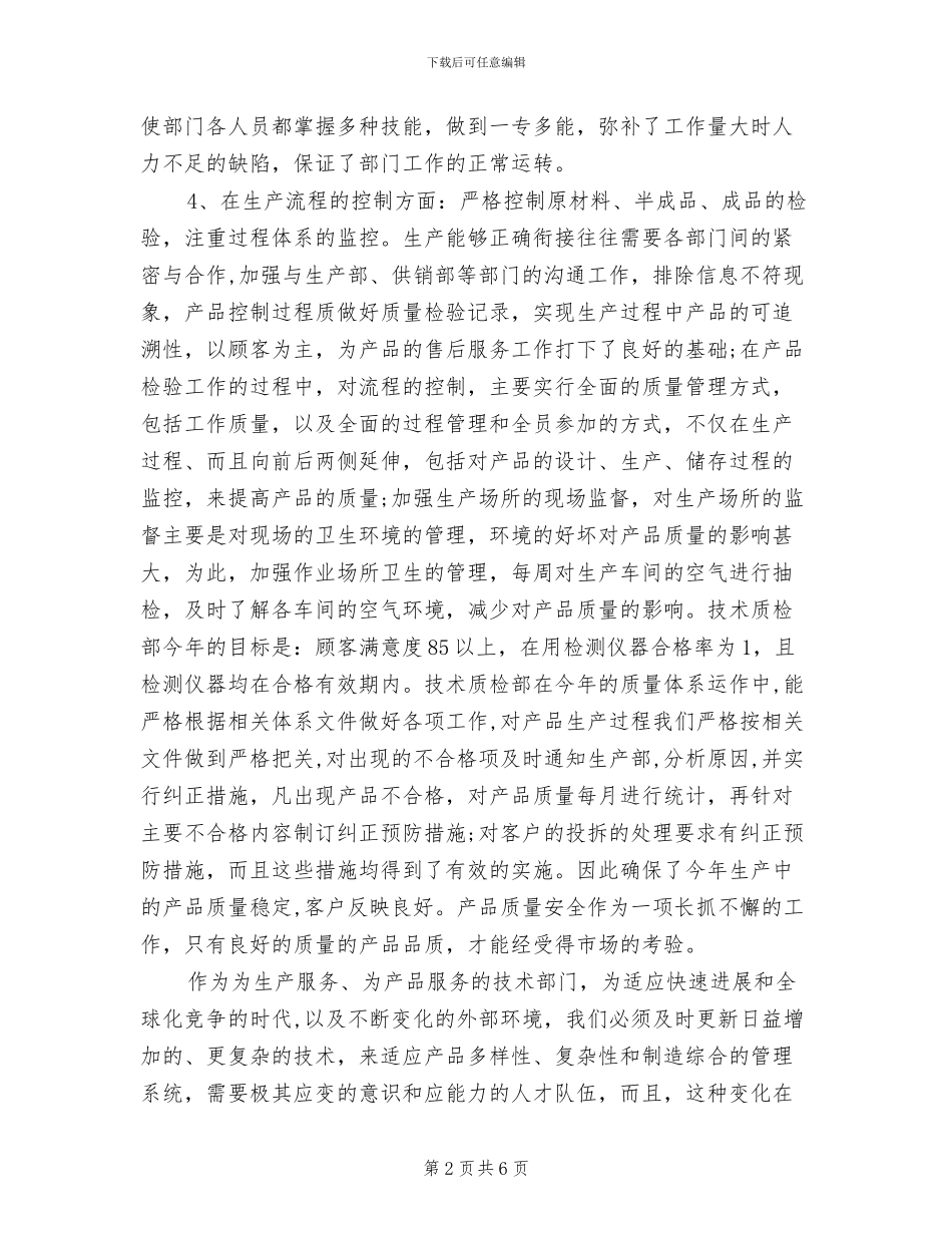 2024年公司质检年终工作总结_第2页