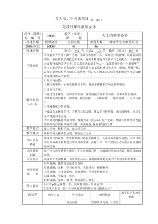 刀工刀法和勺工技术