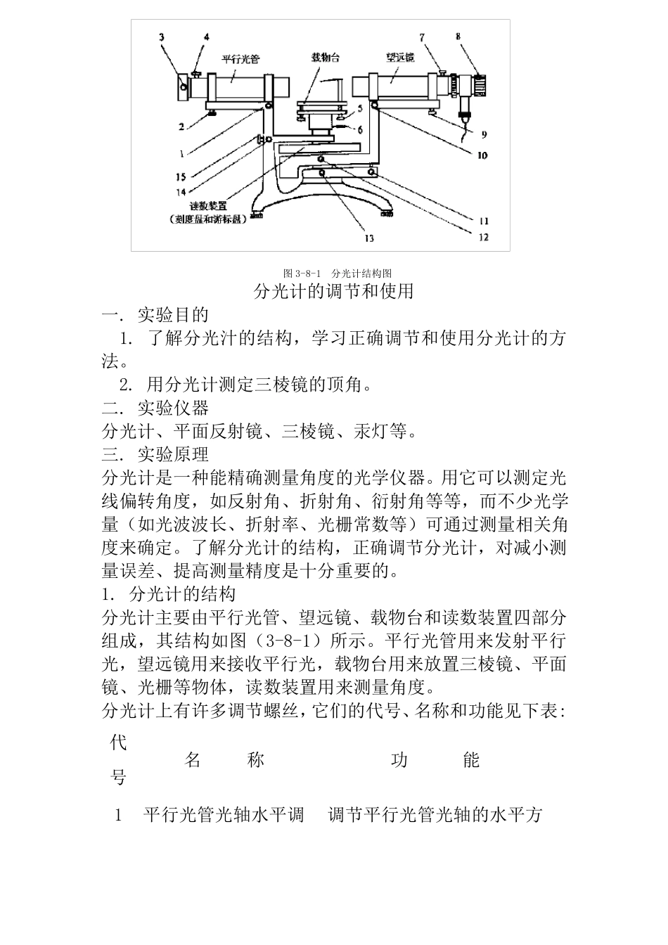 分光计的调节和使用_第1页