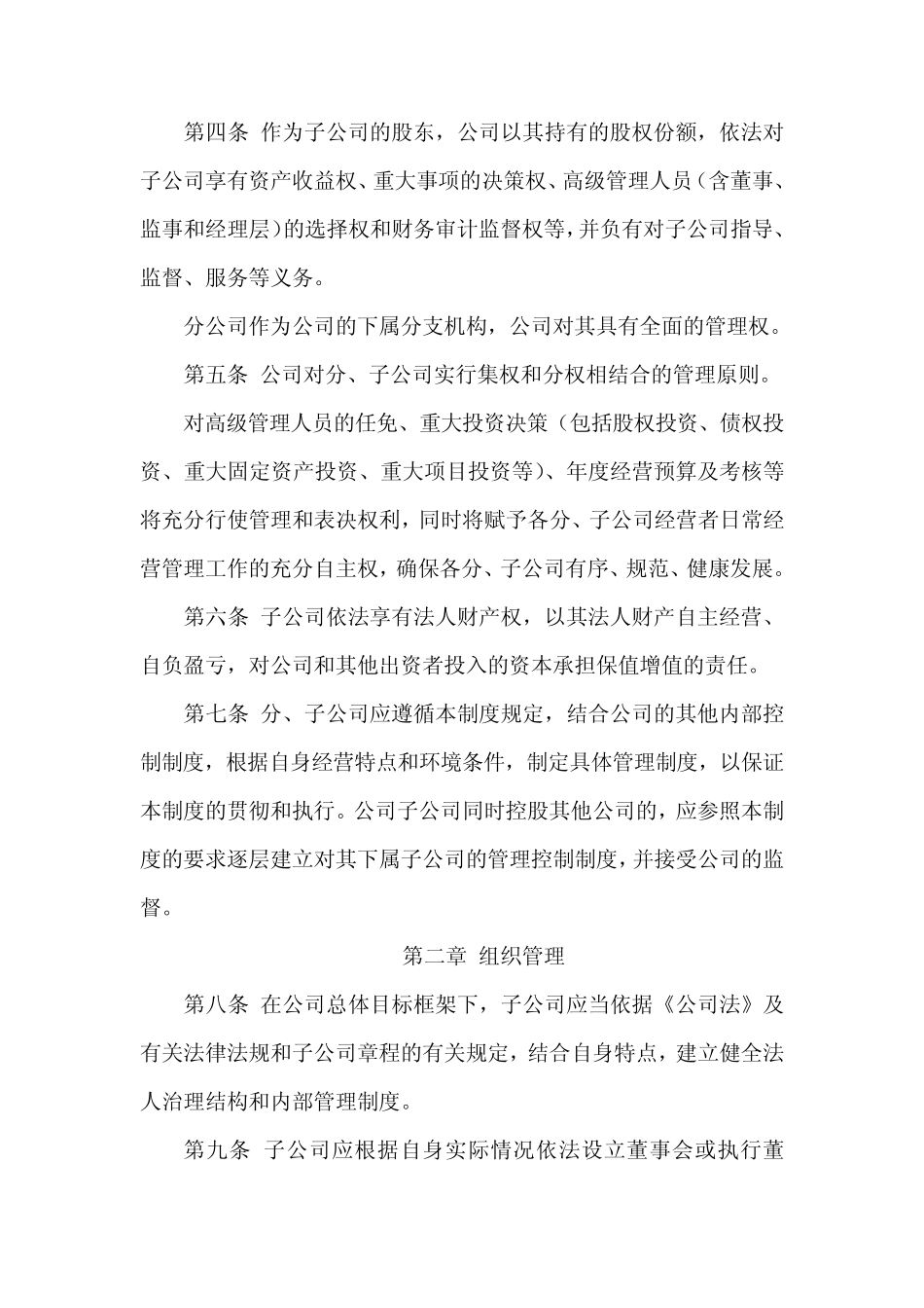 分子公司管理制度_第2页