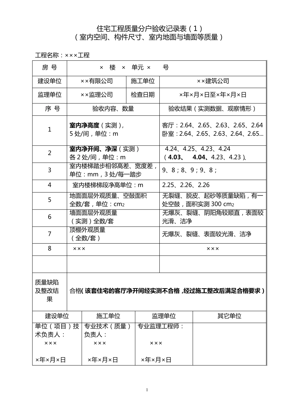 分户验收表格(填写指南)_第1页