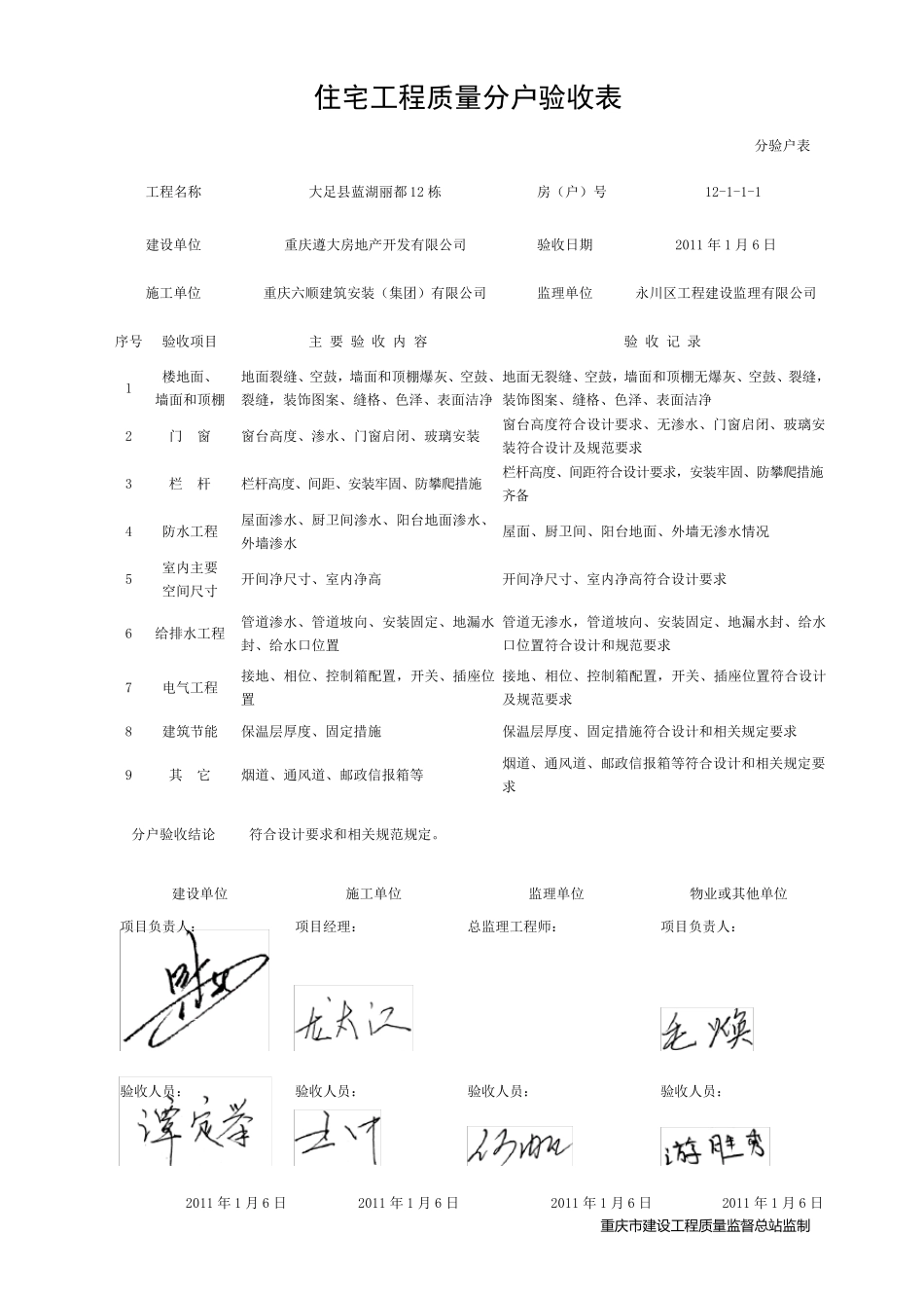 分户验收资料范本_第1页