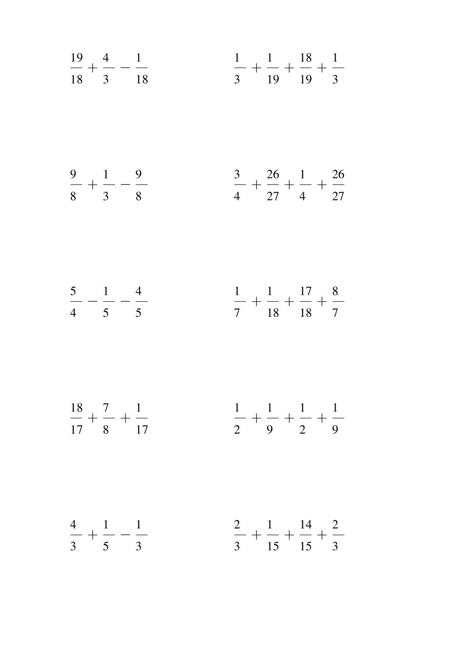 分数加减法简便计算大全(100)_第2页