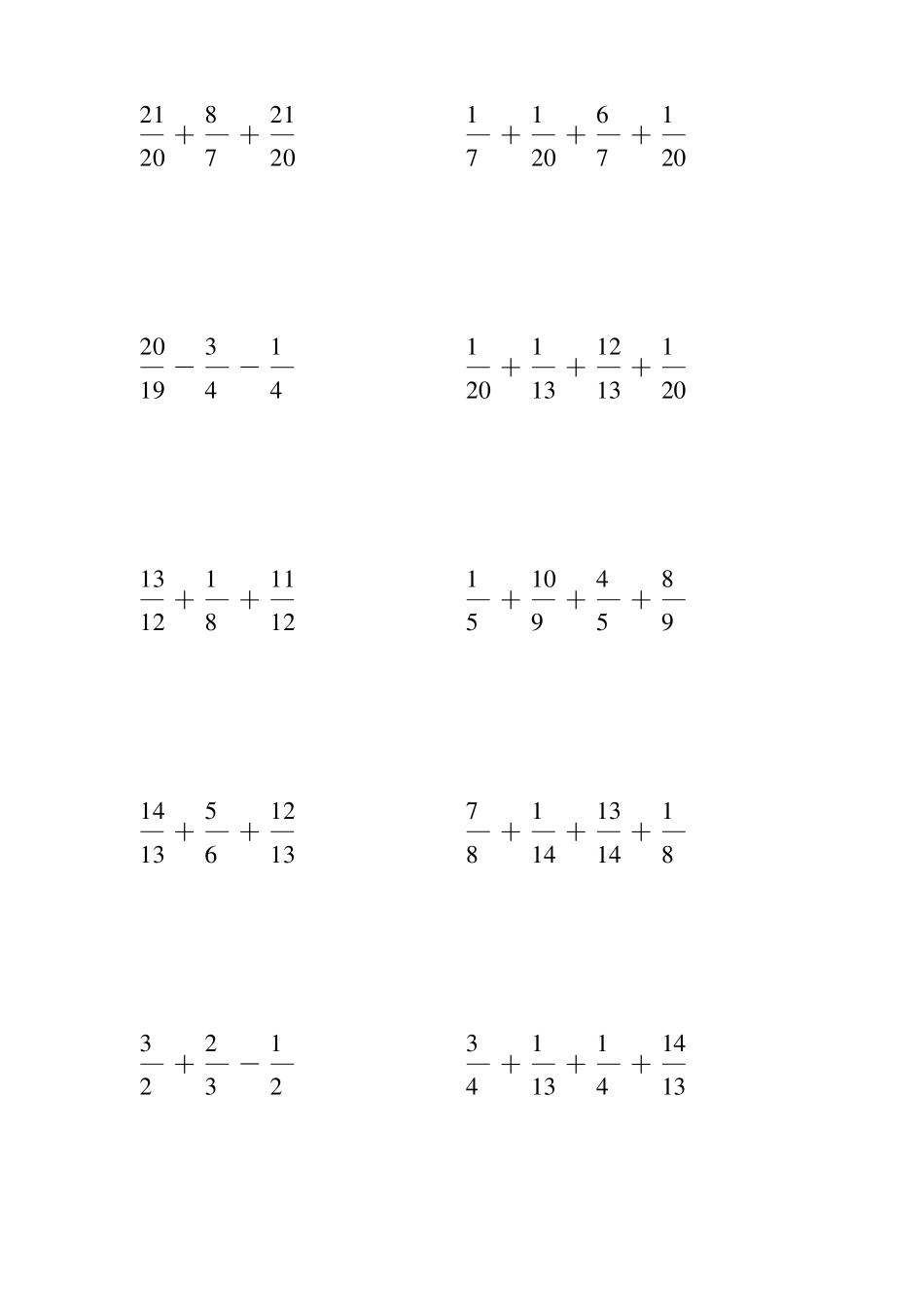 分数加减法简便计算大全(100)_第3页