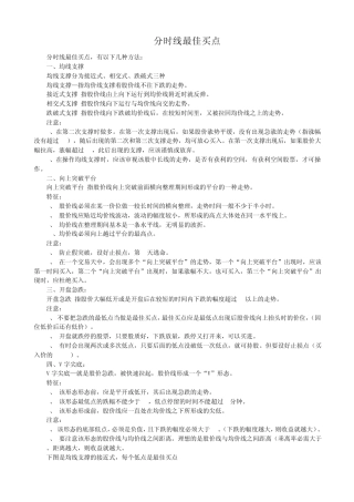 分时线最佳买点