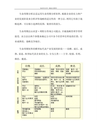 分析工具LV84生命周期分析法