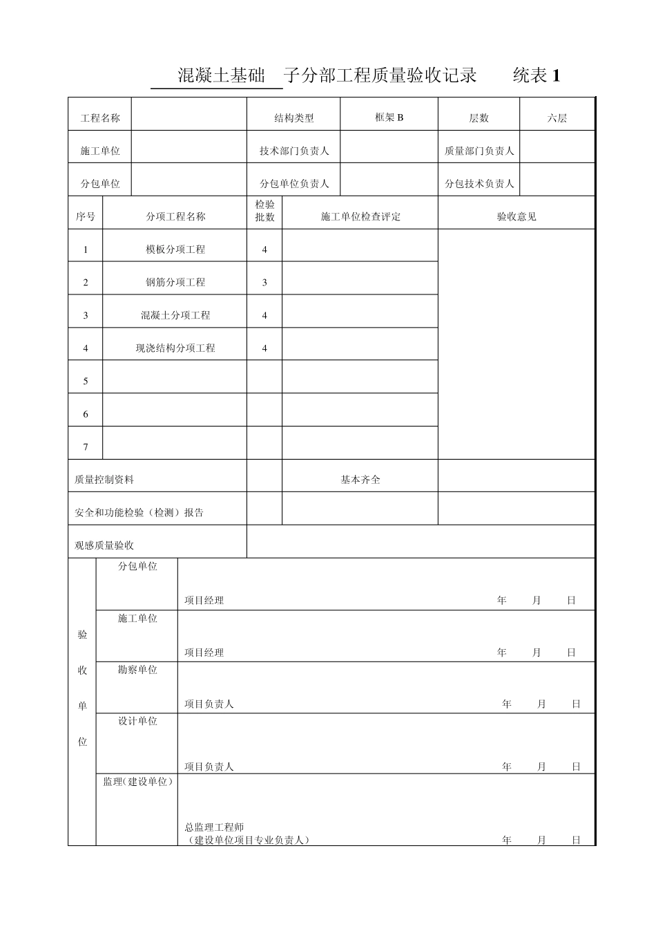 分部(子分部)工程质量验收记录___________统表1_____TJ_第3页