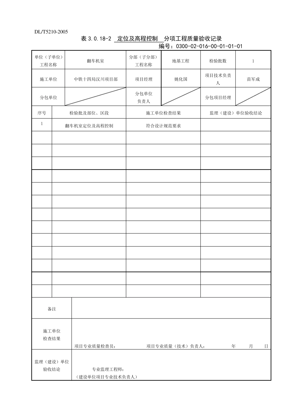 分项工程验收记录表_第1页