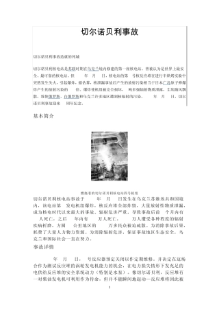 切尔诺贝利核电站事故