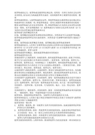 刑法学总论知识点大全