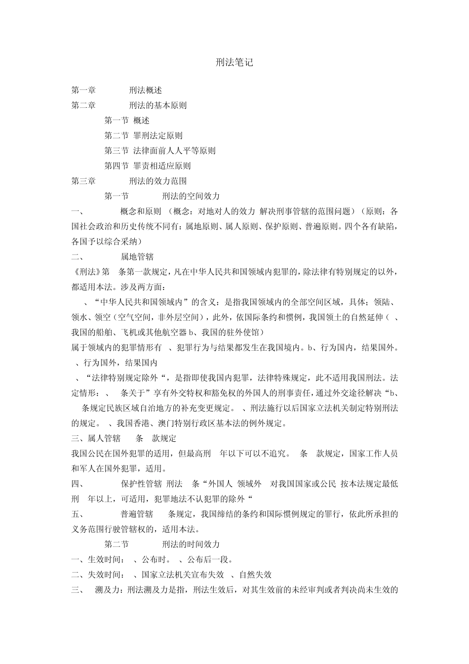刑法学笔记整理_第1页