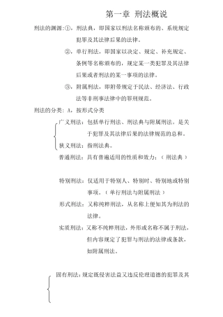 刑法总则复习要点