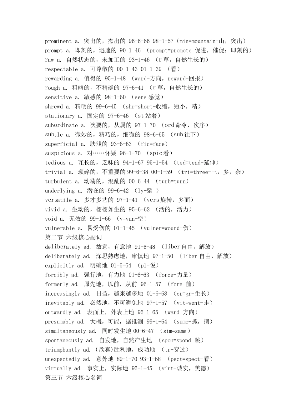 刘一男老师+六级核心词汇_第3页