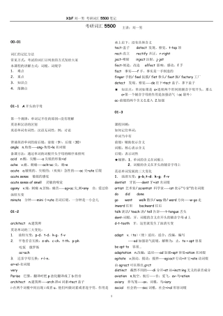 刘一男考研词汇5500笔记_完美打印版