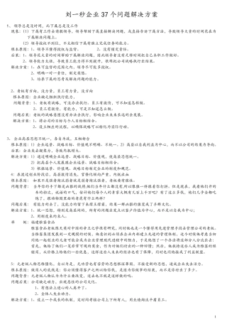 刘一秒智慧37个问题解决方案