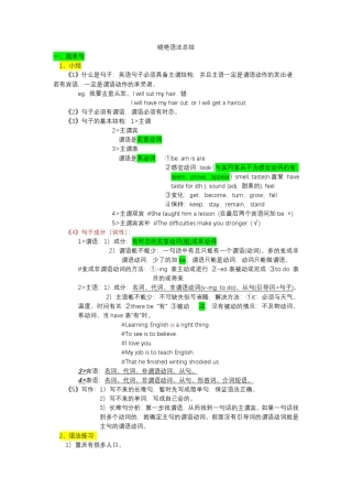 刘晓艳语法总结