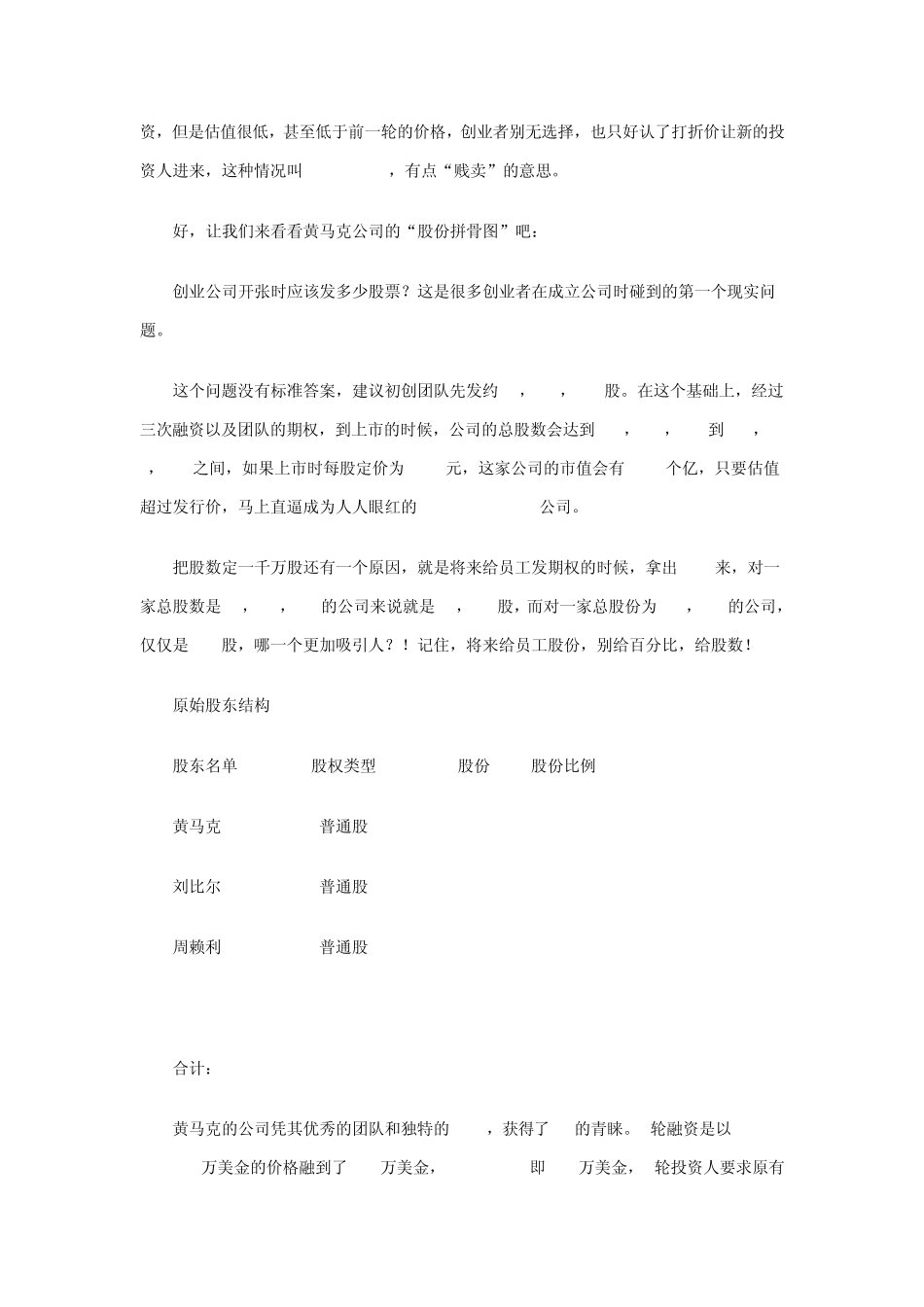 创业公司如何分配股权与期权_第2页