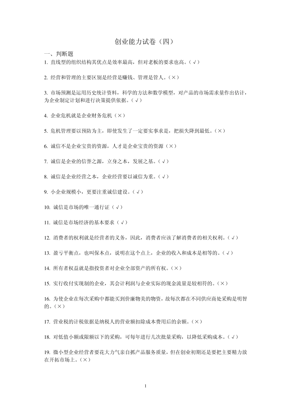 创业能力试卷4_第1页