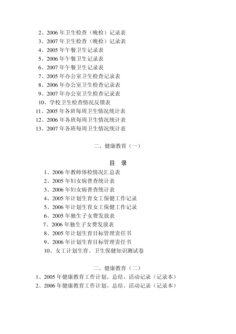 创卫工作台账资料目录_第3页