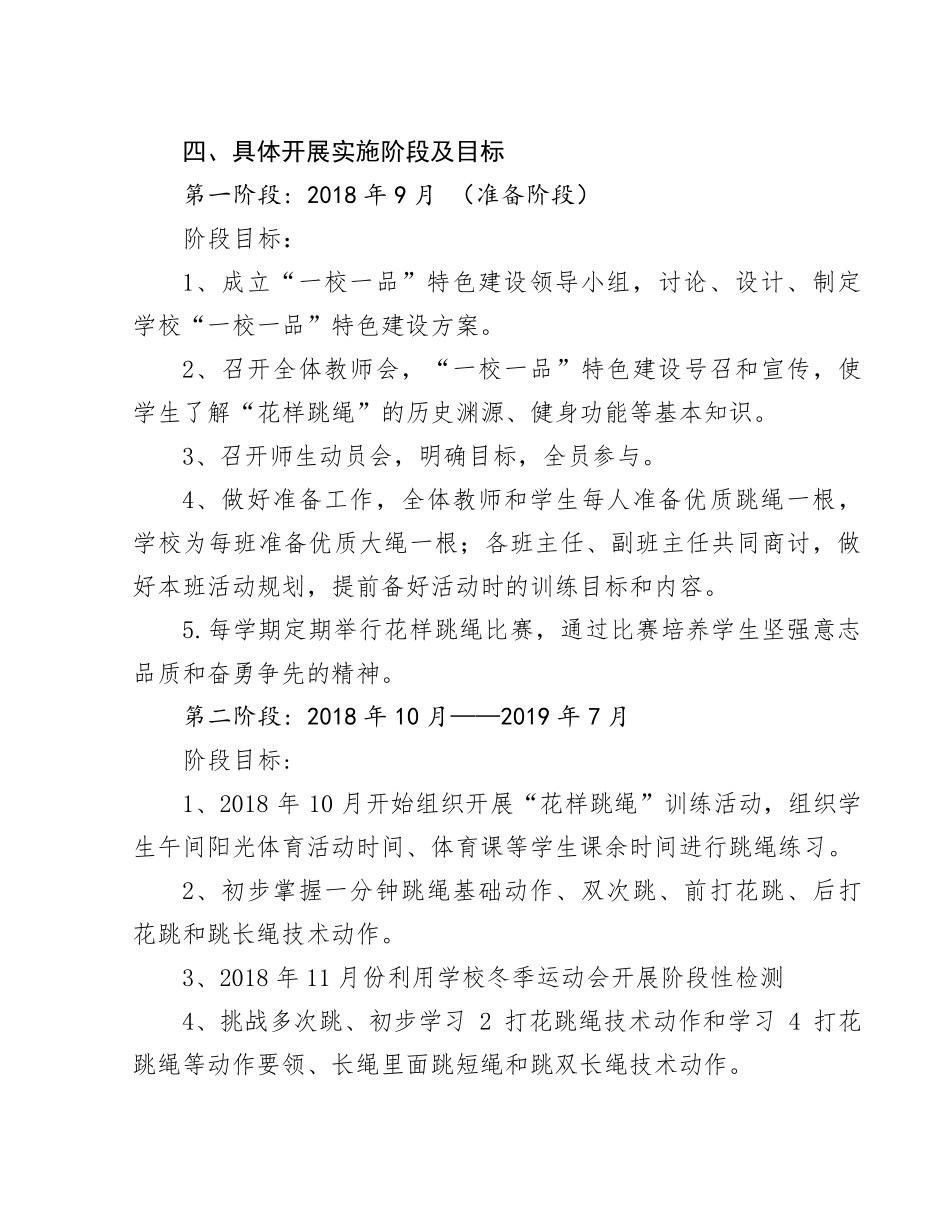 创建“一校一品”体育特色——花样跳绳方案_第3页
