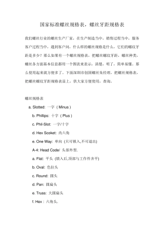 国标自攻螺丝详细尺寸表m4自攻螺丝国标