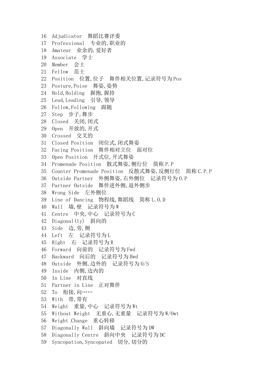国标舞中摩登舞的专业术语解释_第2页