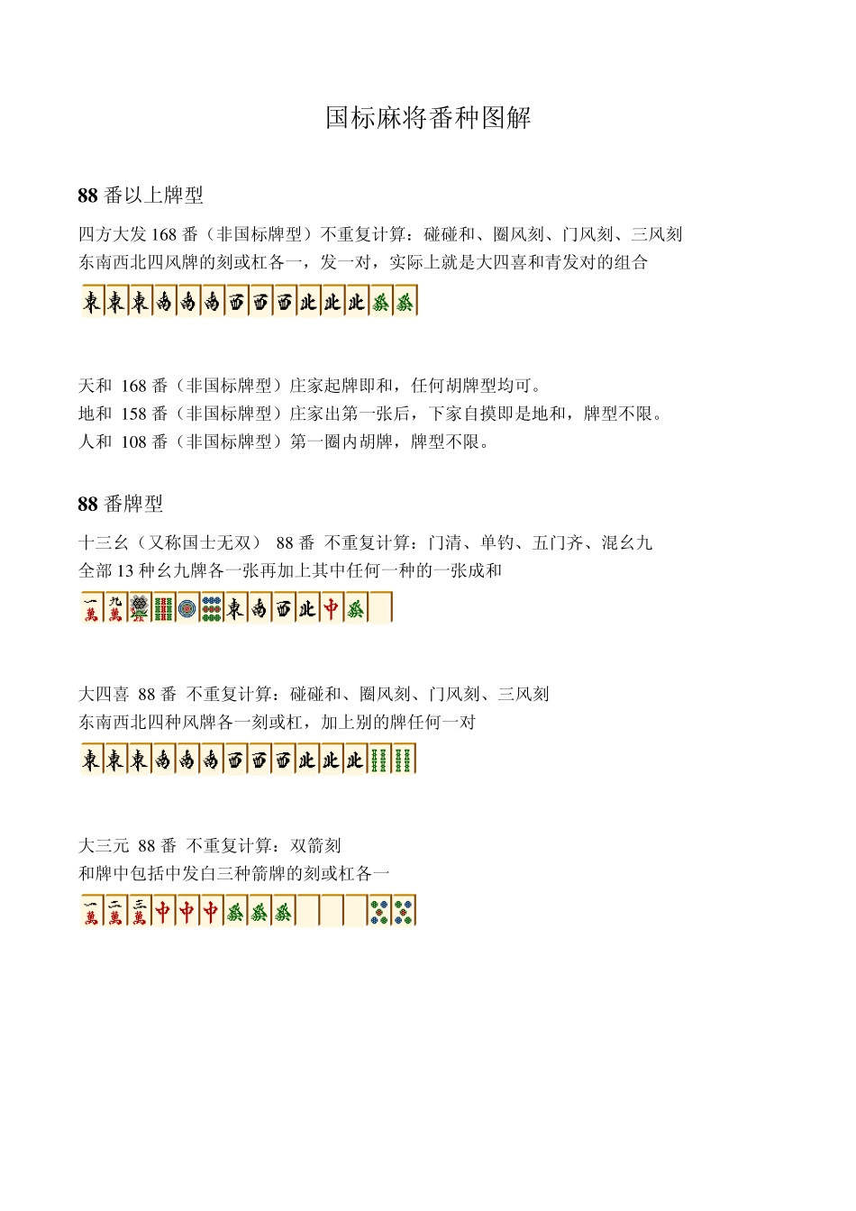 国标麻将番种图解_第1页
