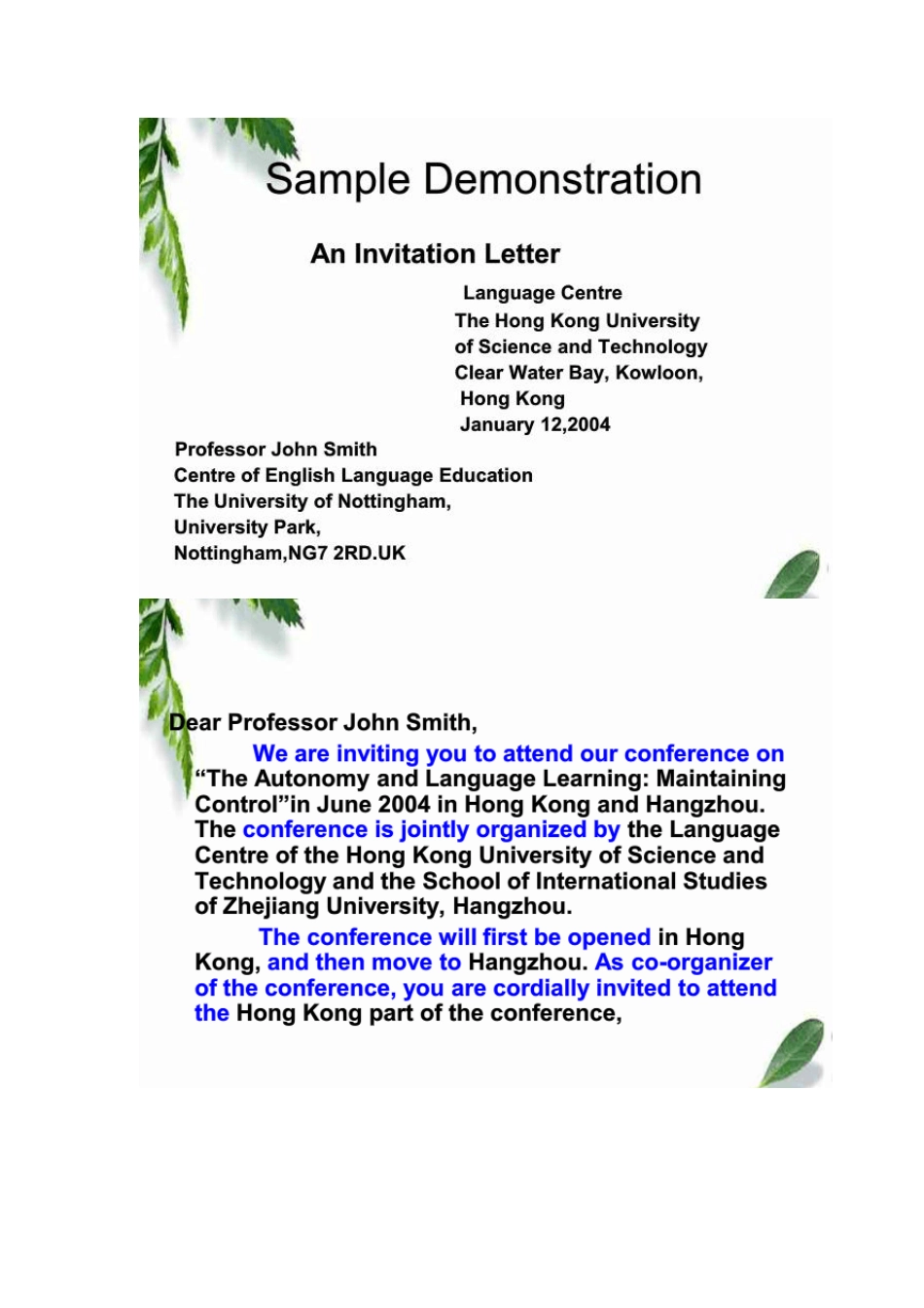 国际学术交流英语邀请信_第2页