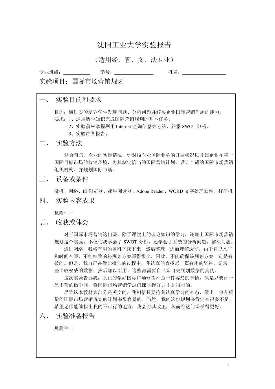 国际市场营销学实验报告_第2页