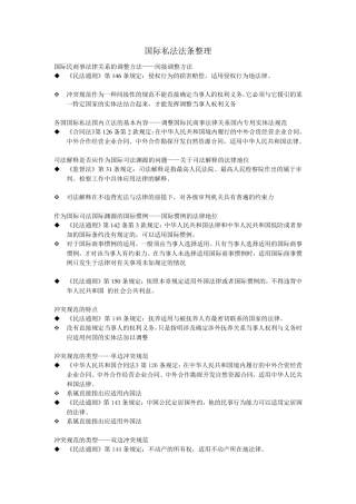 国际私法法条整理