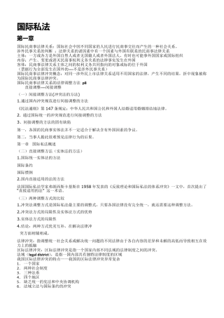 国际私法重点详细版