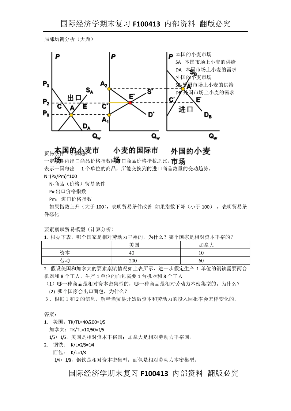 国际经济学期末复习资料_第2页
