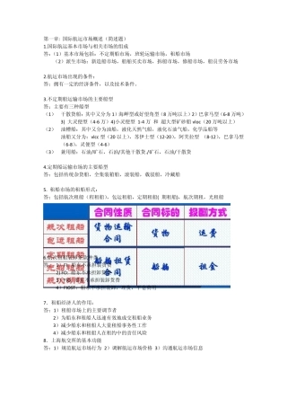 国际航运经济学整理