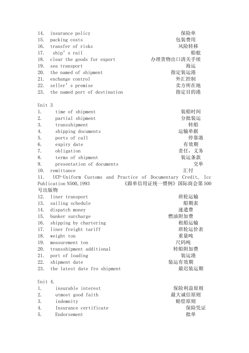 国际货运代理常用英语_第2页