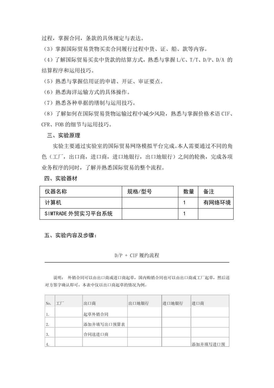 国际贸易实务实训报告_第2页