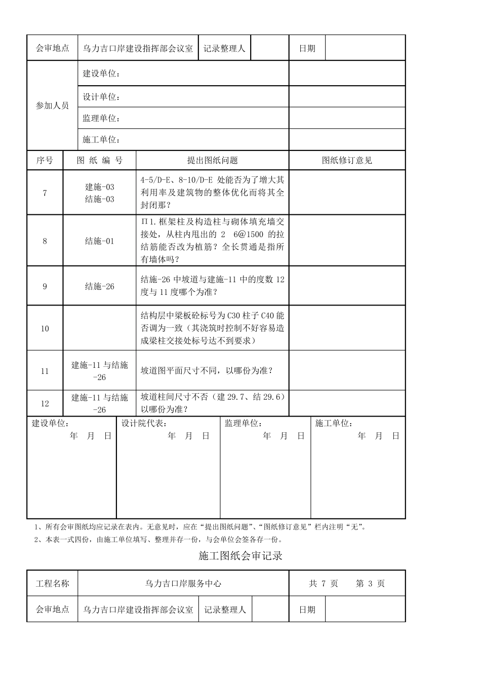 图纸会审记录表格标准_第2页