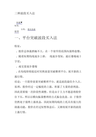 图解三种波段买入法转载新浪博客