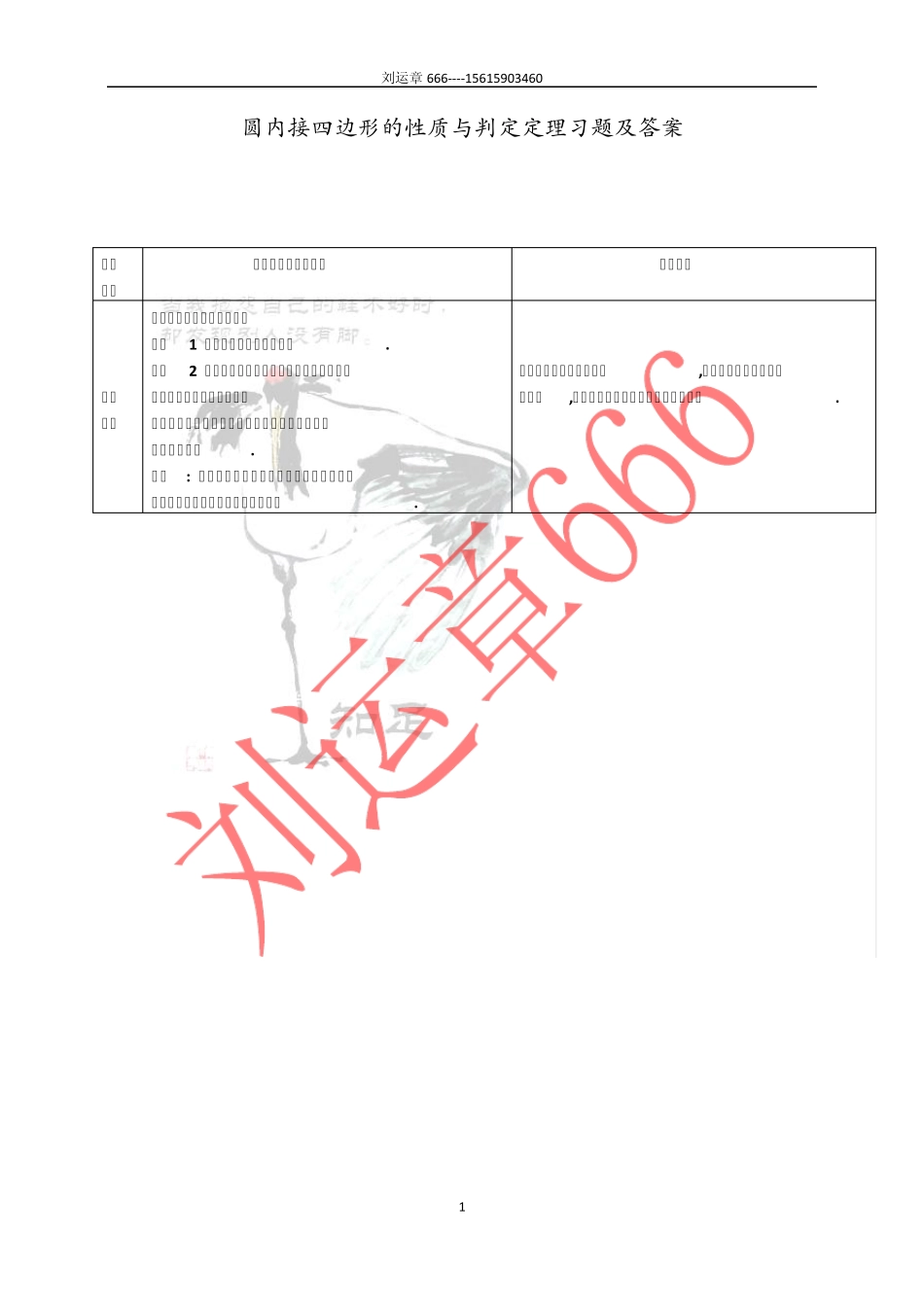 圆内接四边形的性质判定定理习题及答案_第1页