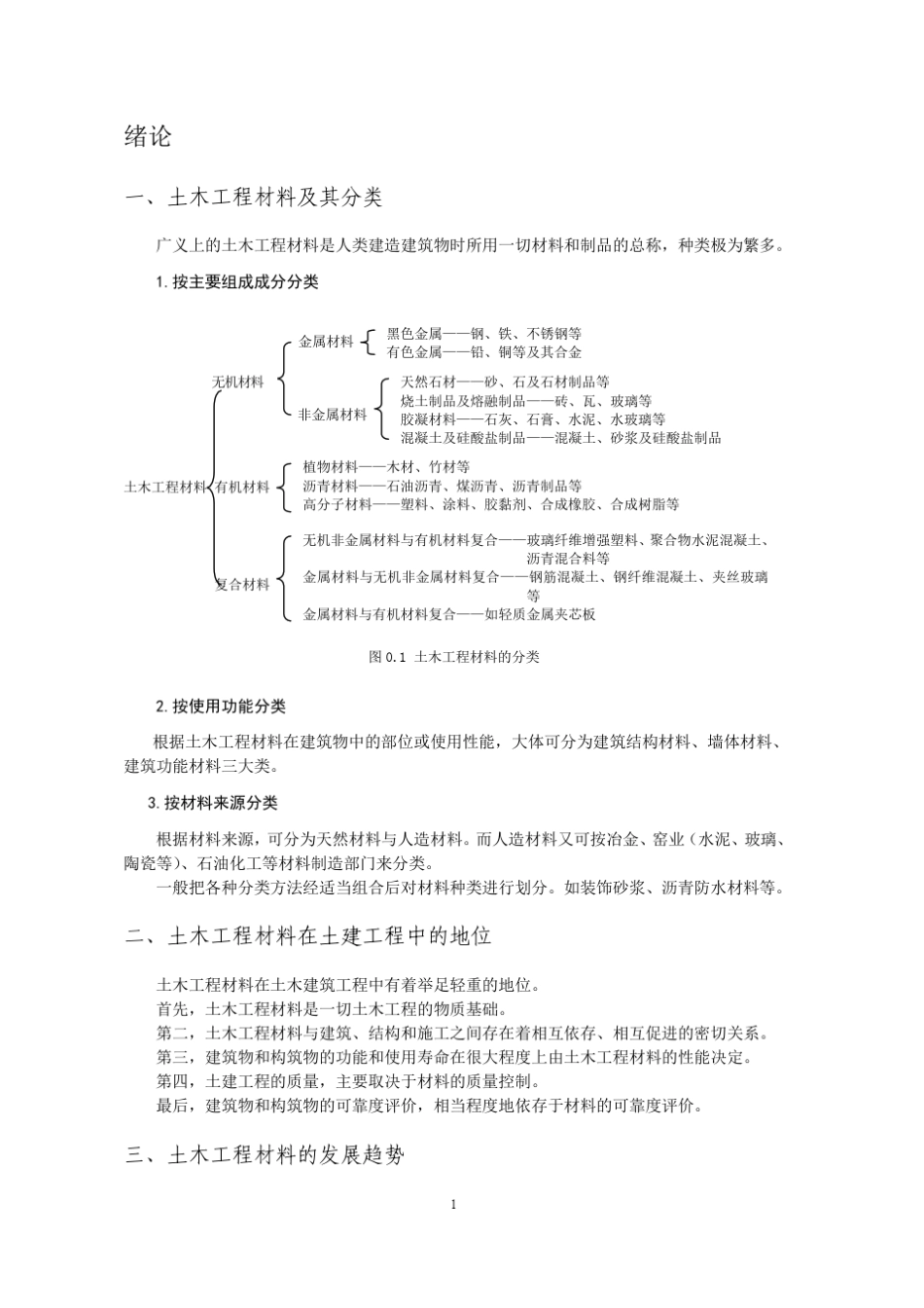 土木工程材料及其分类_第1页