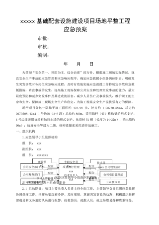 土石方场平应急预案