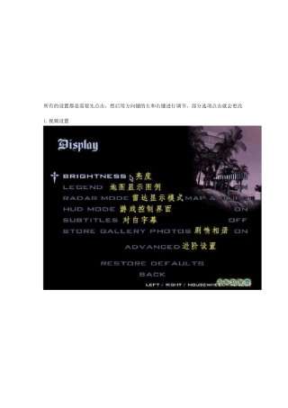 圣安地列斯游戏设置中文对照