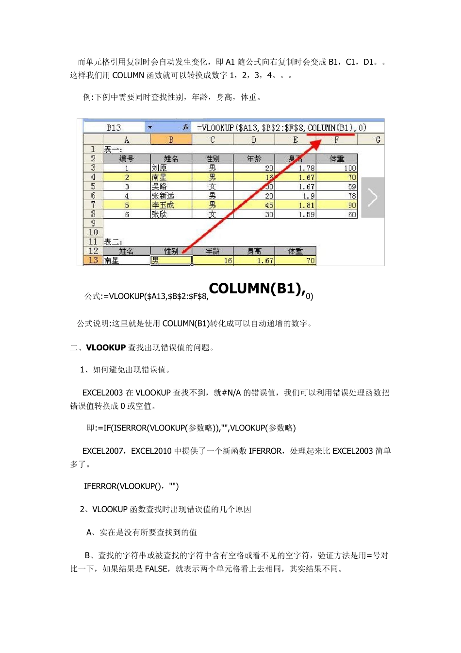 在EXCEL中VLOOKUP函数的使用方法大全_第3页