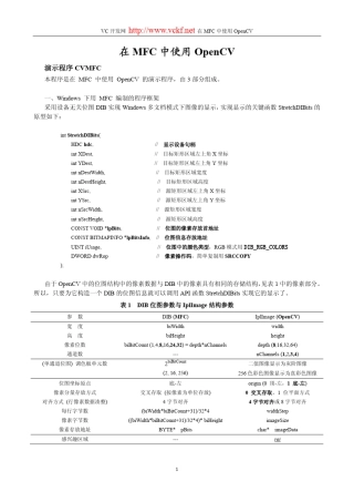 在MFC中使用OpenCV教程